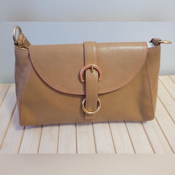 Furla shoulder leather bag tan colour with gold hardware - vintage - Picture 2 of 16